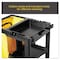 Rubbermaid Commercial Multi-Shelf Cleaning Cart, Three-Shelf, 20w x 45d x 38-1/4h, Black FG617388BLA - alternate 10